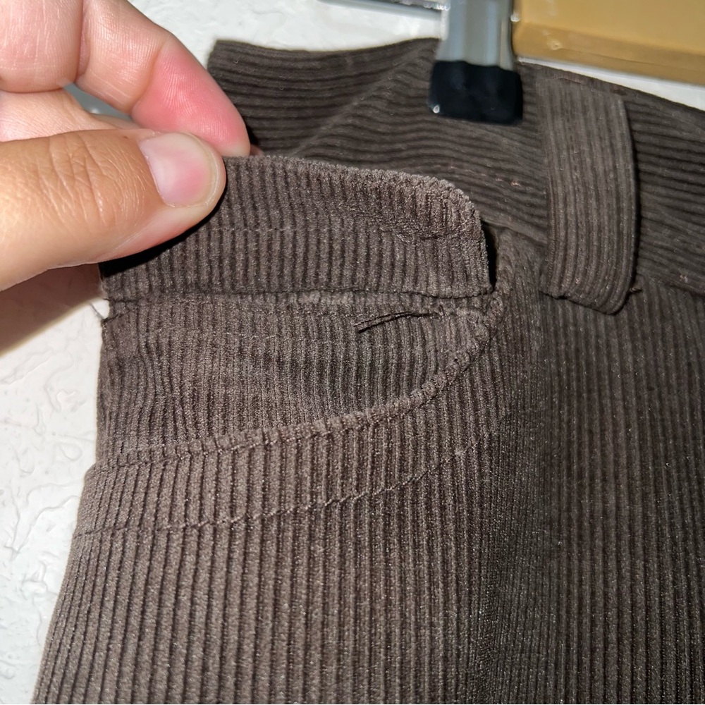 Alice + Olivia Dark Brown Corduroy Boot Cut Pants - Picture 4 of 13